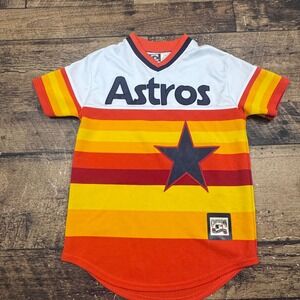 Youth Houston Astros Cooperstown Collection Baseball Jersey Size S-CH-P-8